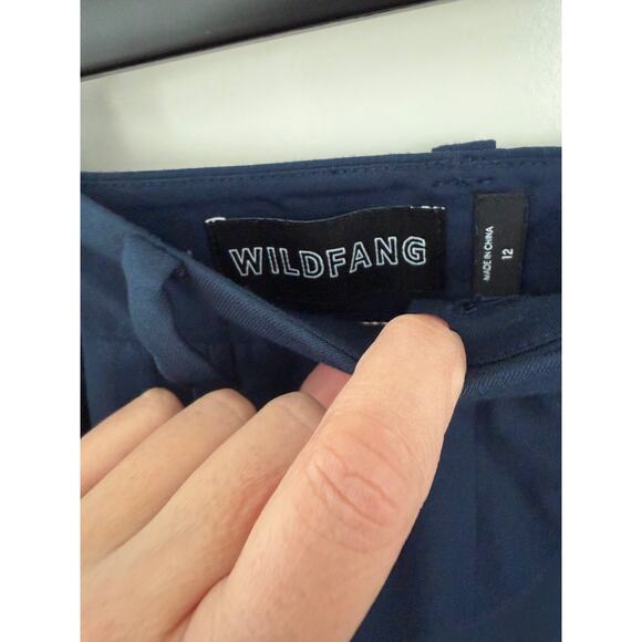 WILDFANG Empower Colorblock Mesh Stripe Wide Leg Trousers Pants Blue Neon 12 - Picture 6 of 6